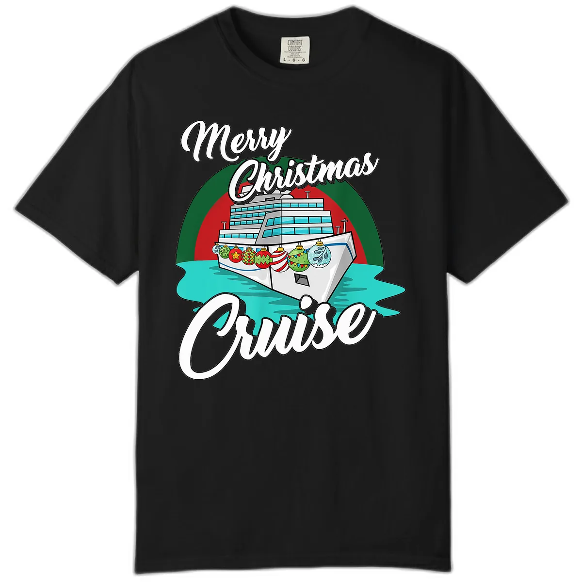 Merry Christmas Cruise Comfort Color in Black