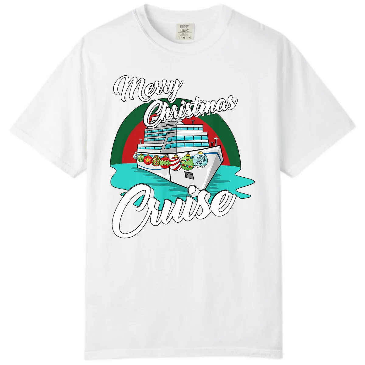 Merry Christmas Cruise Comfort Color in White