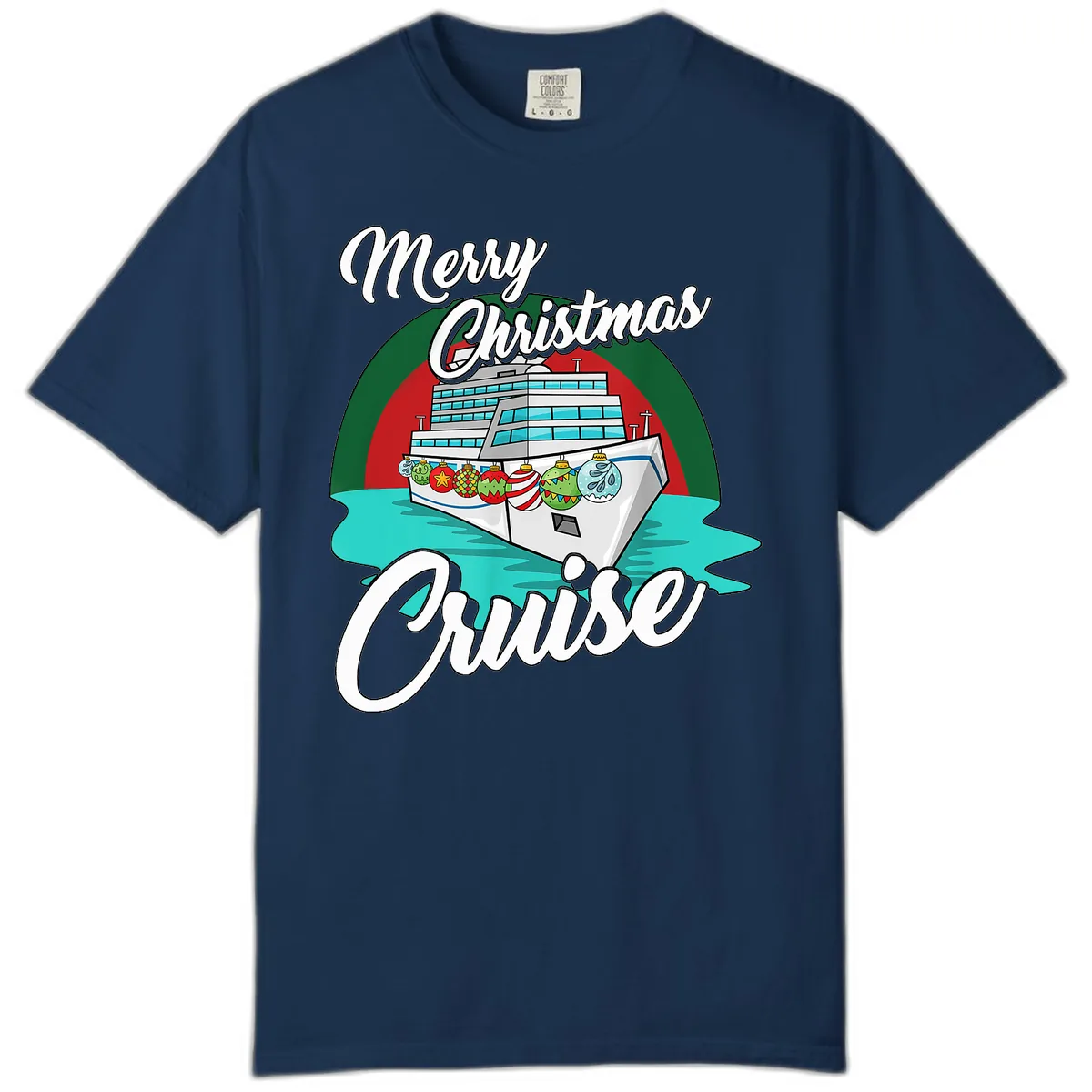 Merry Christmas Cruise Comfort Color in Navy