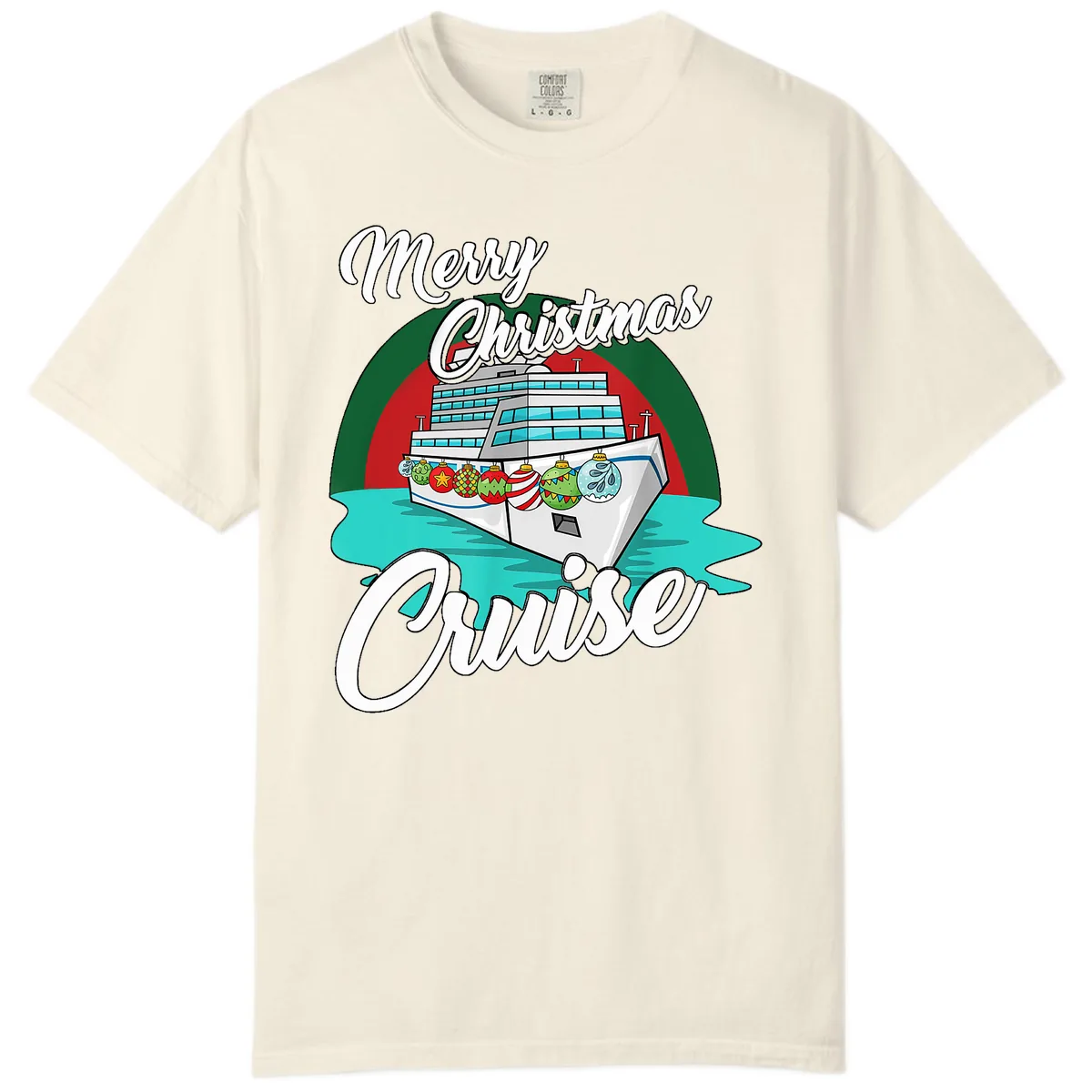 Merry Christmas Cruise Comfort Color in Ivory