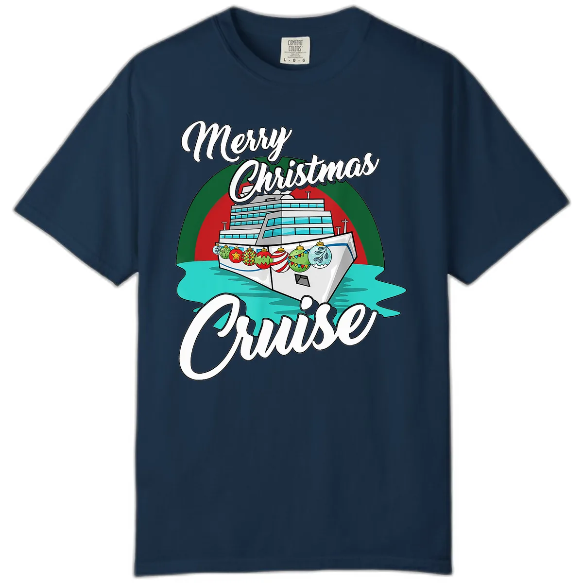 Merry Christmas Cruise Comfort Color in True Navy