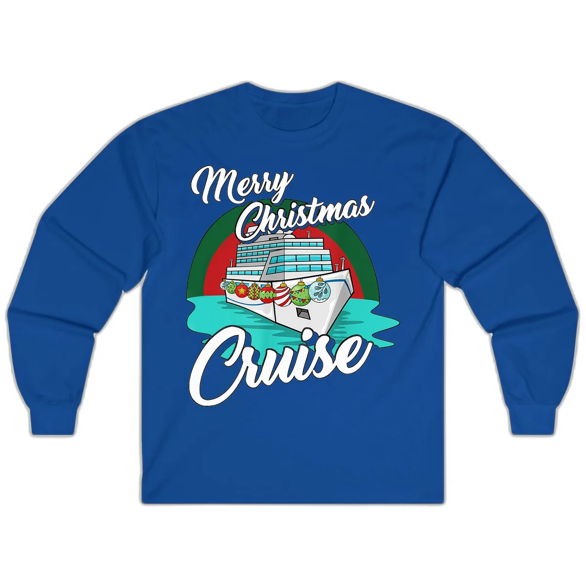 Merry Christmas Cruise Long Sleeve in Royal