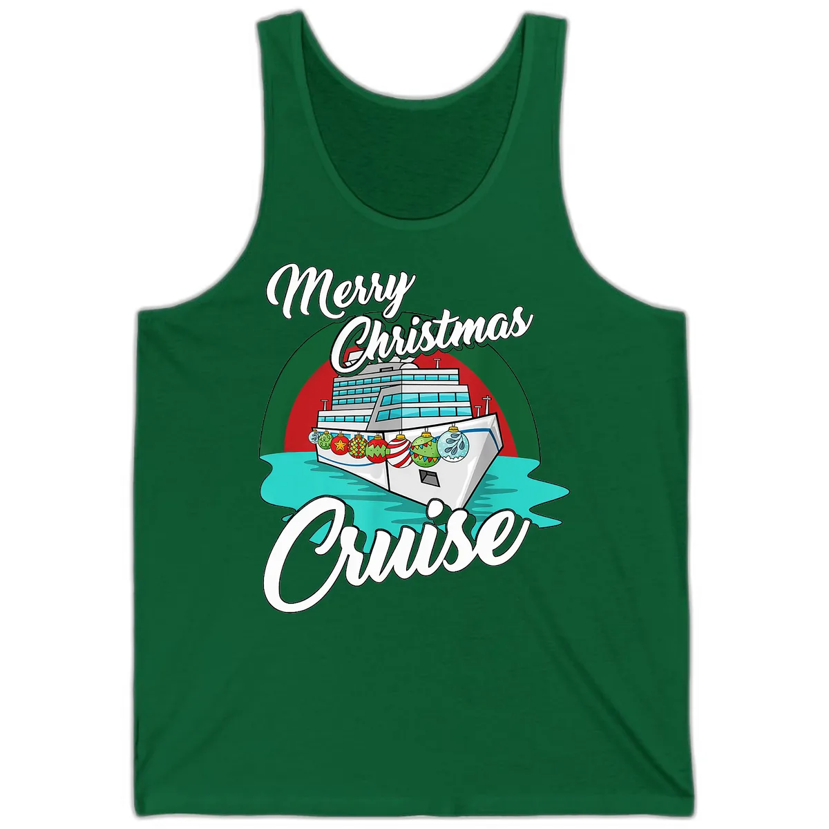 Merry Christmas Cruise Tank in Kelly