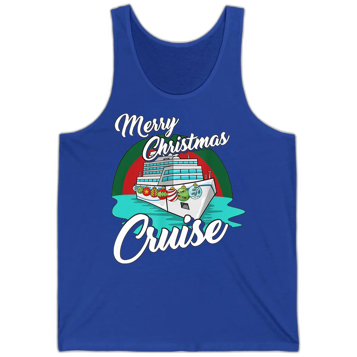 Merry Christmas Cruise Tank in True Royal