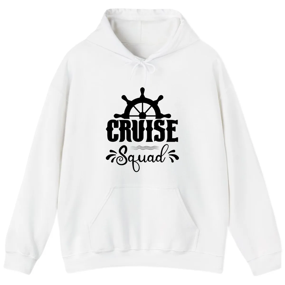 Cruise Squad Ship Wheel Hoodie in White