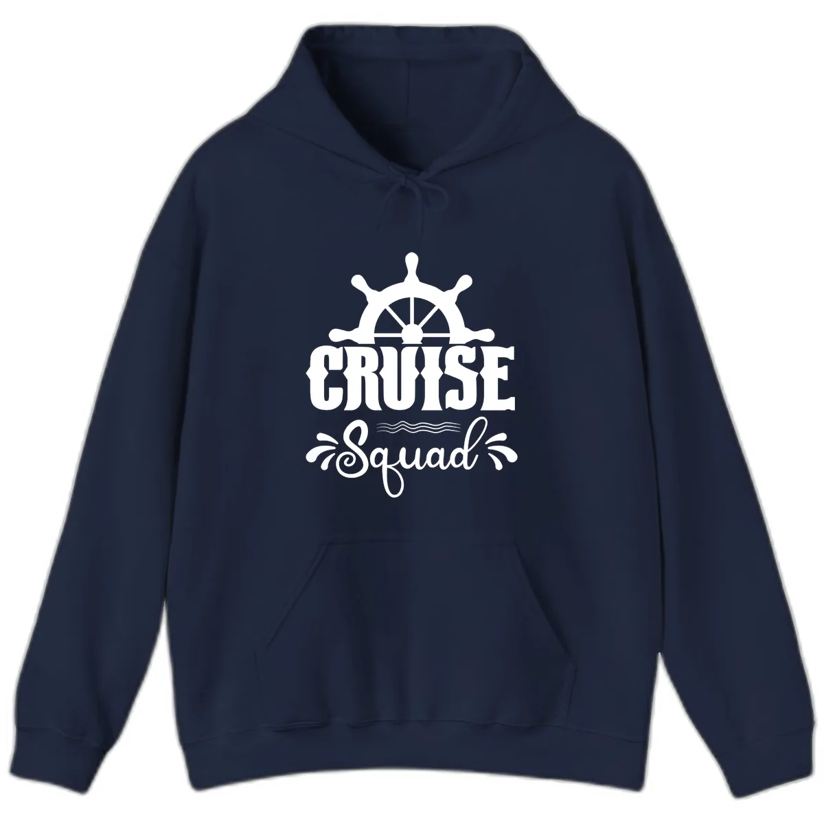 Cruise Squad Ship Wheel Hoodie in Navy