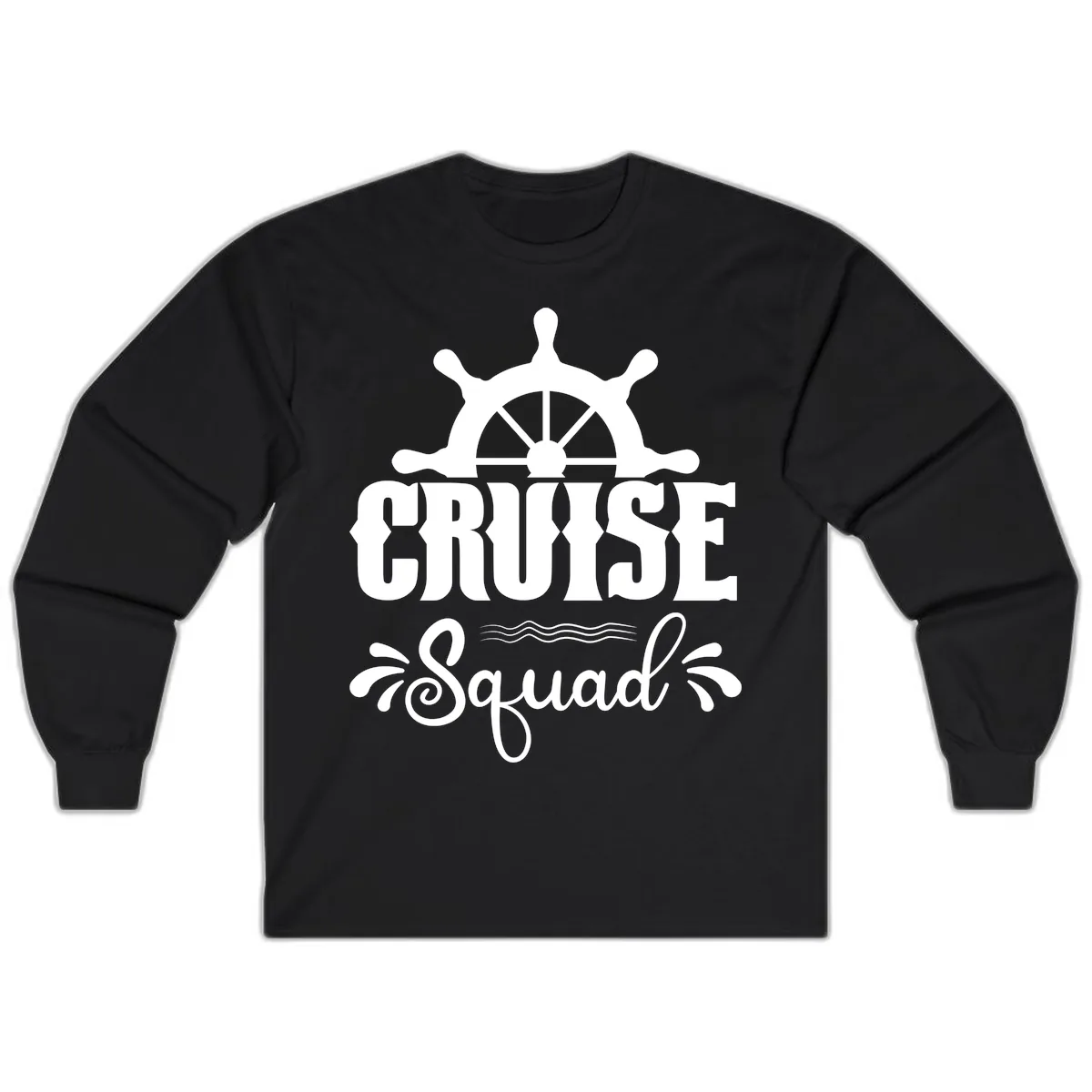 Cruise Squad Ship Wheel Long Sleeve in Black
