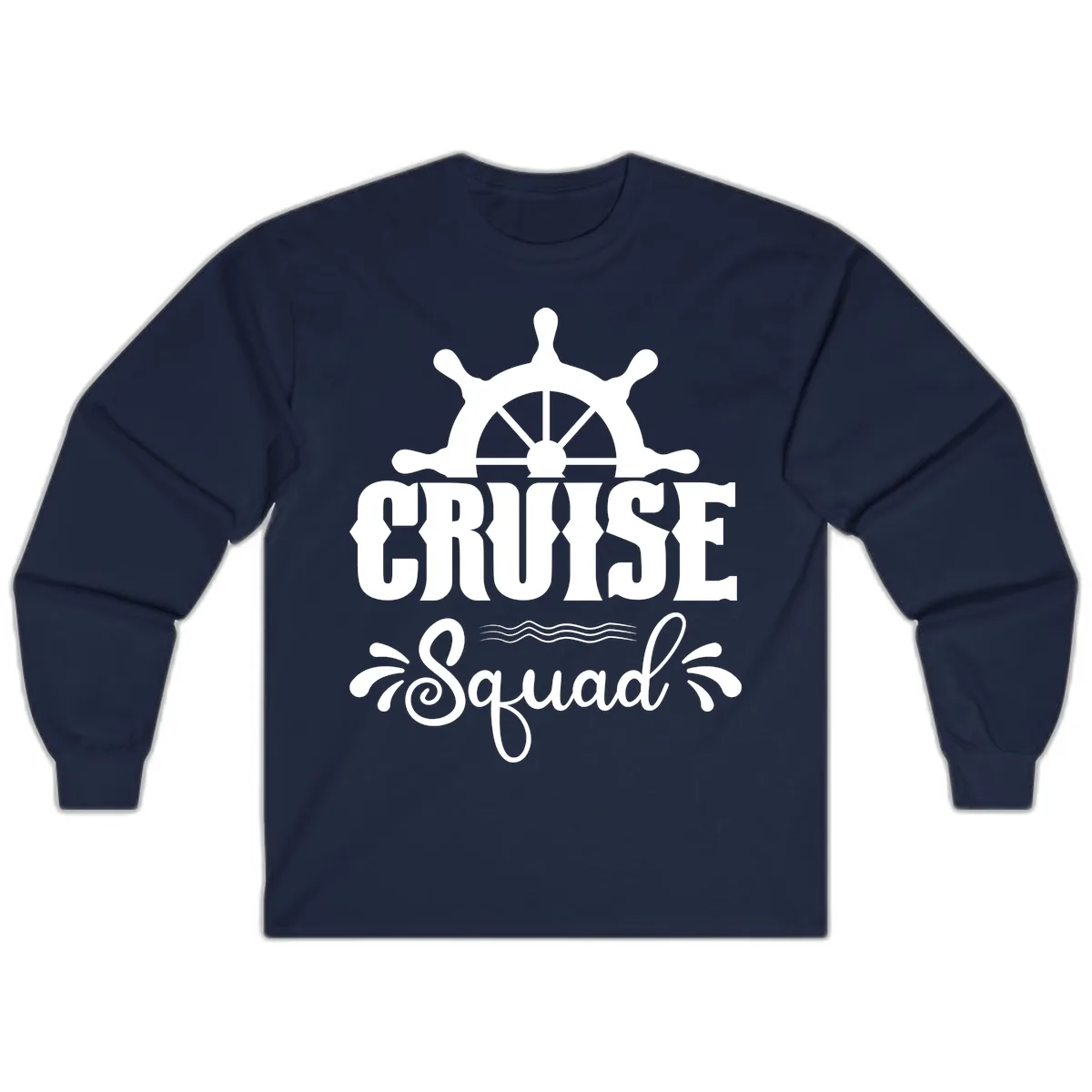 Cruise Squad Ship Wheel Long Sleeve in Navy