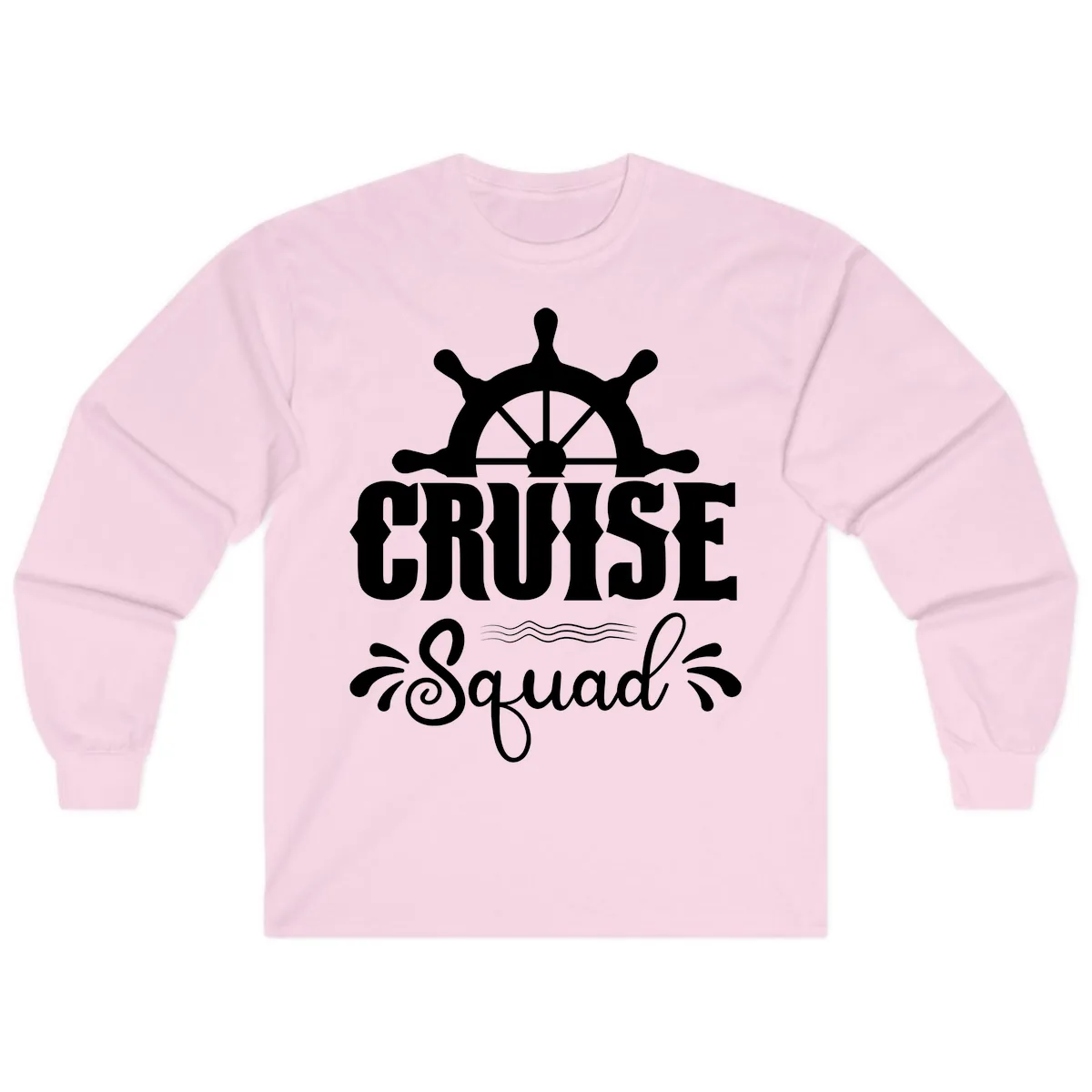 Cruise Squad Ship Wheel Long Sleeve in Light Pink
