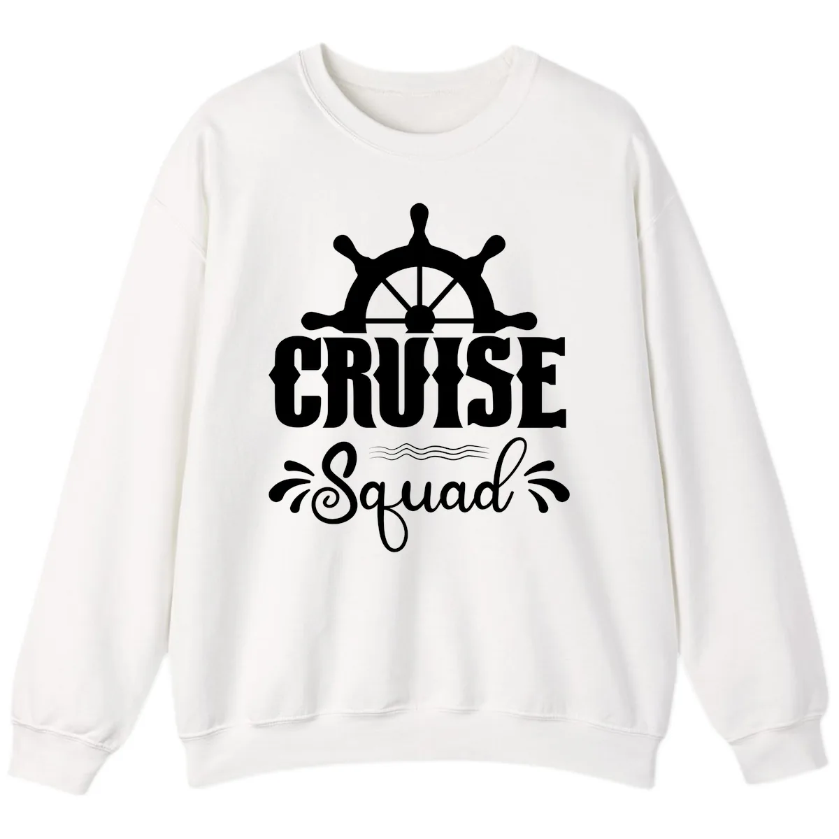 Cruise Squad Ship Wheel Sweatshirt in White