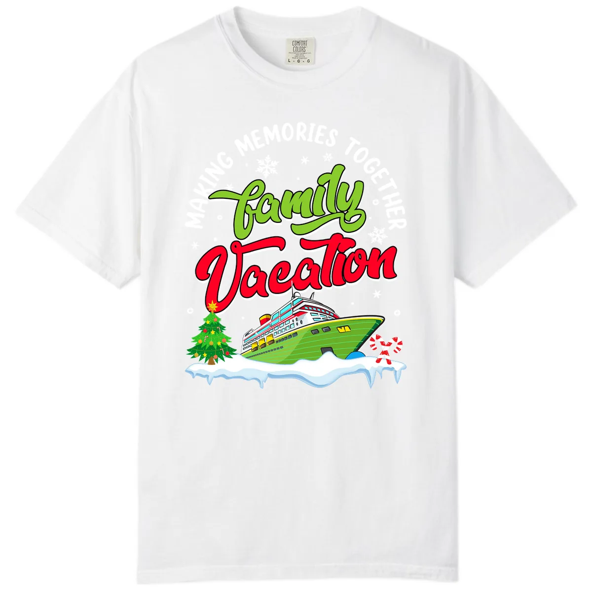 Family Vacation Cruise Ship Holiday Comfort Color in White