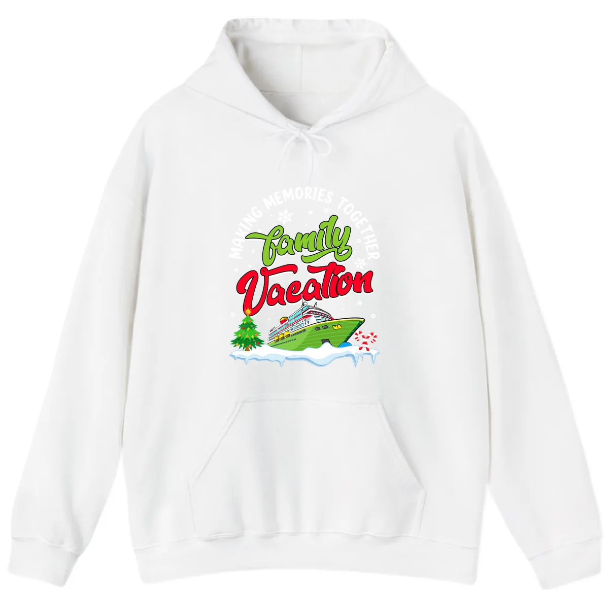 Family Vacation Cruise Ship Holiday Hoodie in White