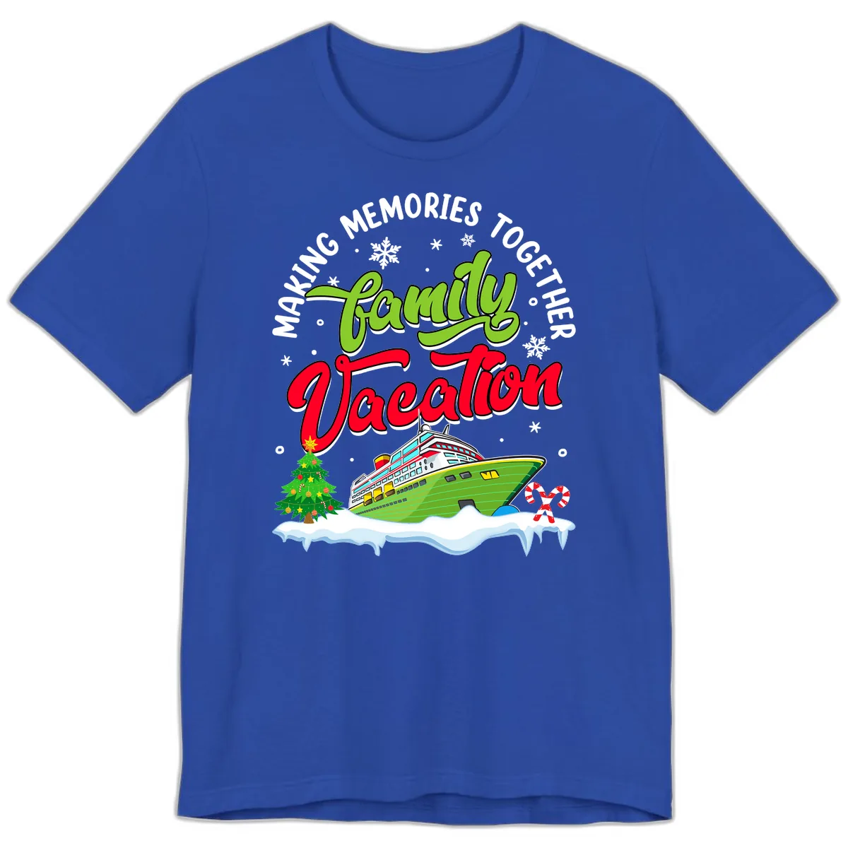 Family Vacation Cruise Ship Holiday Premium T-Shirt in True Royal