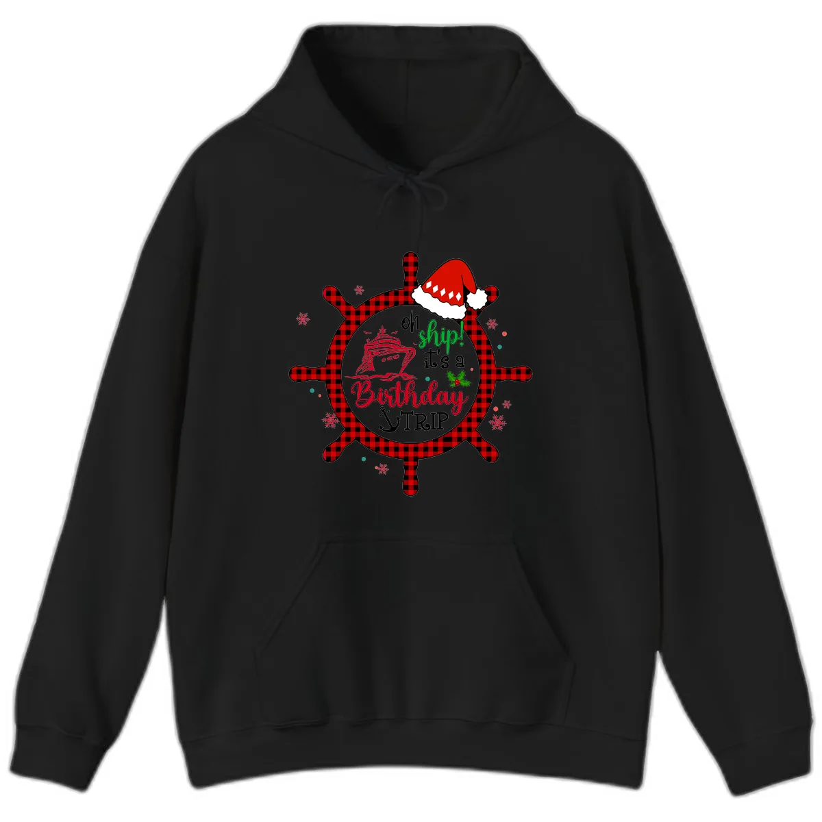 Oh Ship Birthday Cruise Trip Hoodie in Black