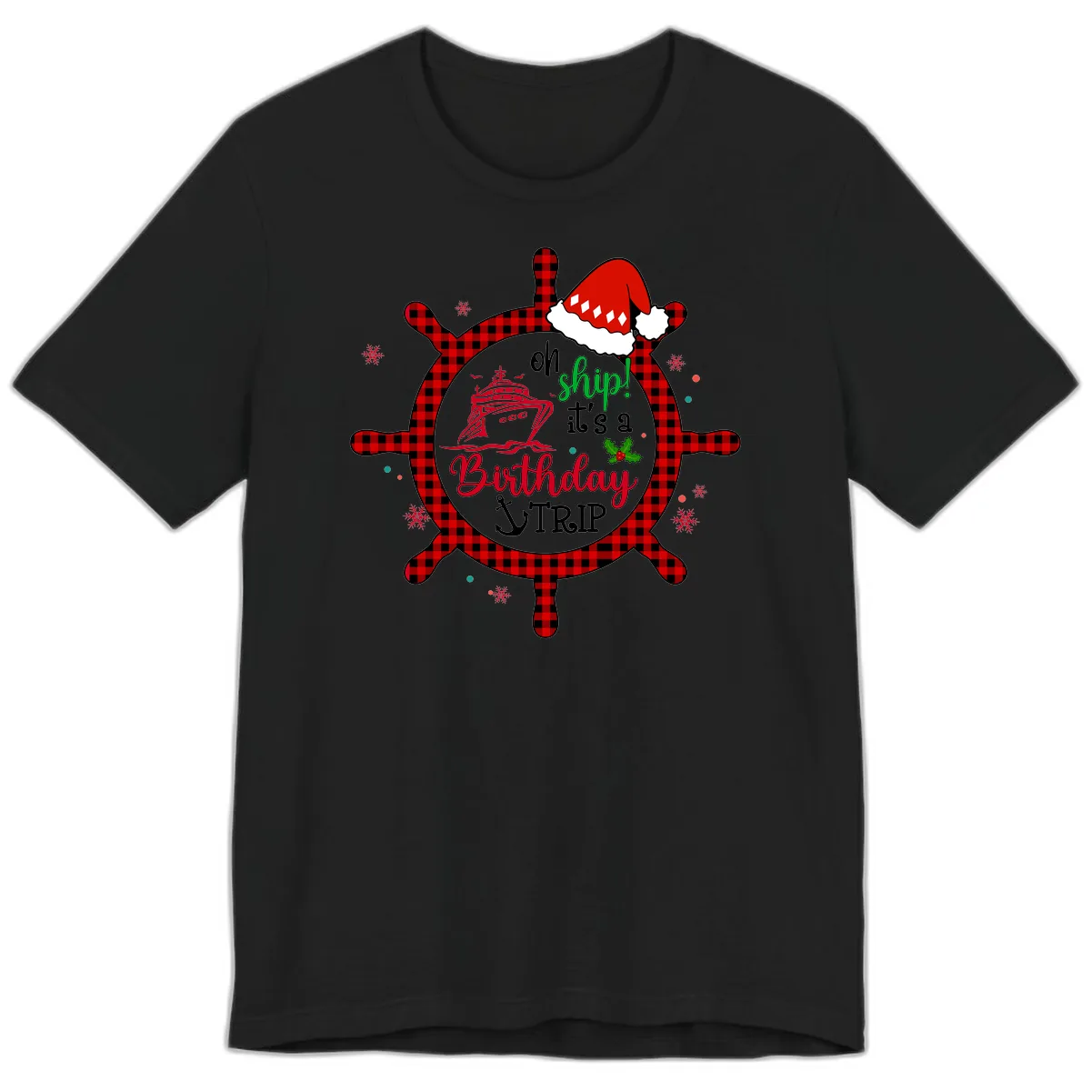 Oh Ship Birthday Cruise Trip Premium T-Shirt in Black