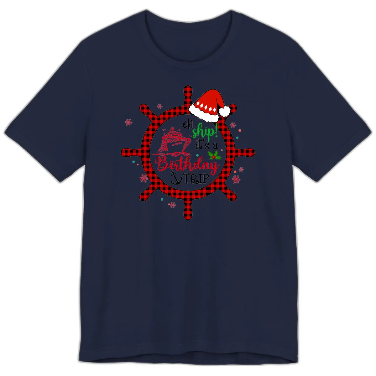 Oh Ship Birthday Cruise Trip Premium T-Shirt in Navy