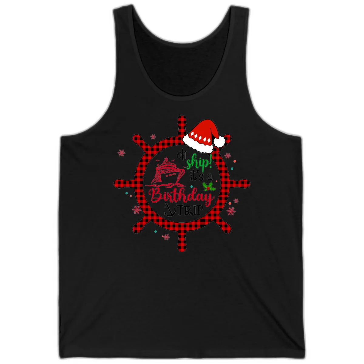 Oh Ship Birthday Cruise Trip Tank in Black