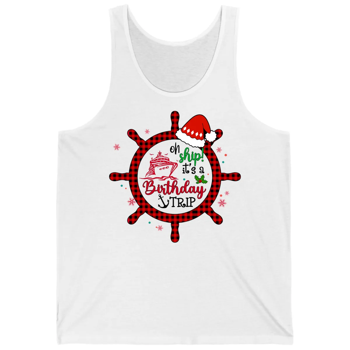 Oh Ship Birthday Cruise Trip Tank in White