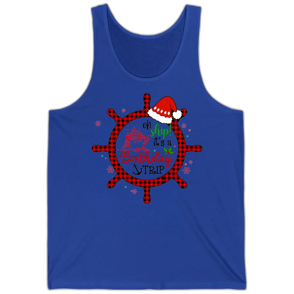 Oh Ship Birthday Cruise Trip Tank in True Royal
