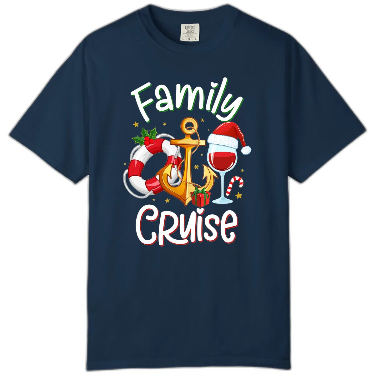 Family Cruise Nautical Holiday Comfort Color in True Navy