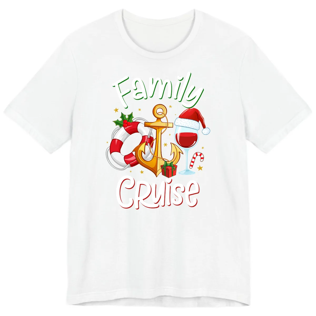 Family Cruise Nautical Holiday Premium T-Shirt in White