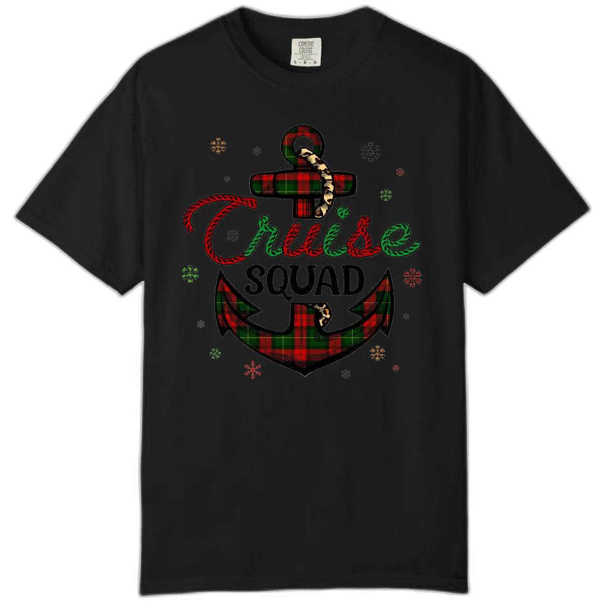 Cruise Squad Anchor Holiday Comfort Color in Black