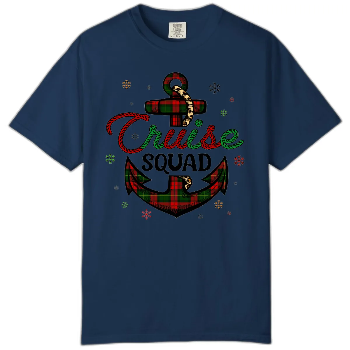 Cruise Squad Anchor Holiday Comfort Color in Navy