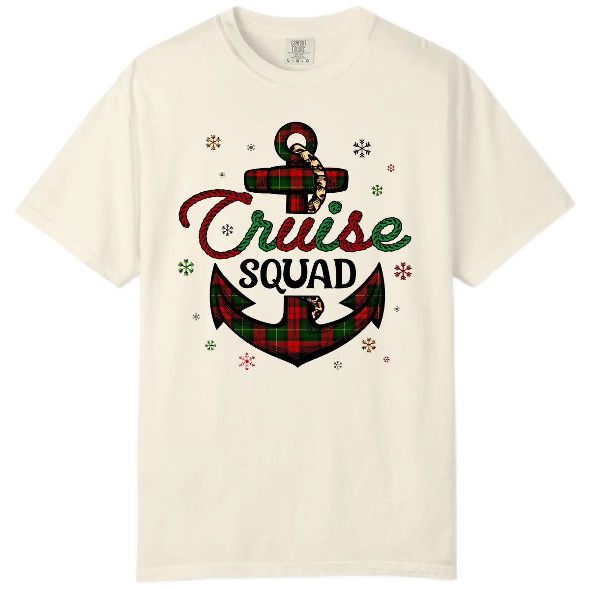 Cruise Squad Anchor Holiday Comfort Color in Ivory