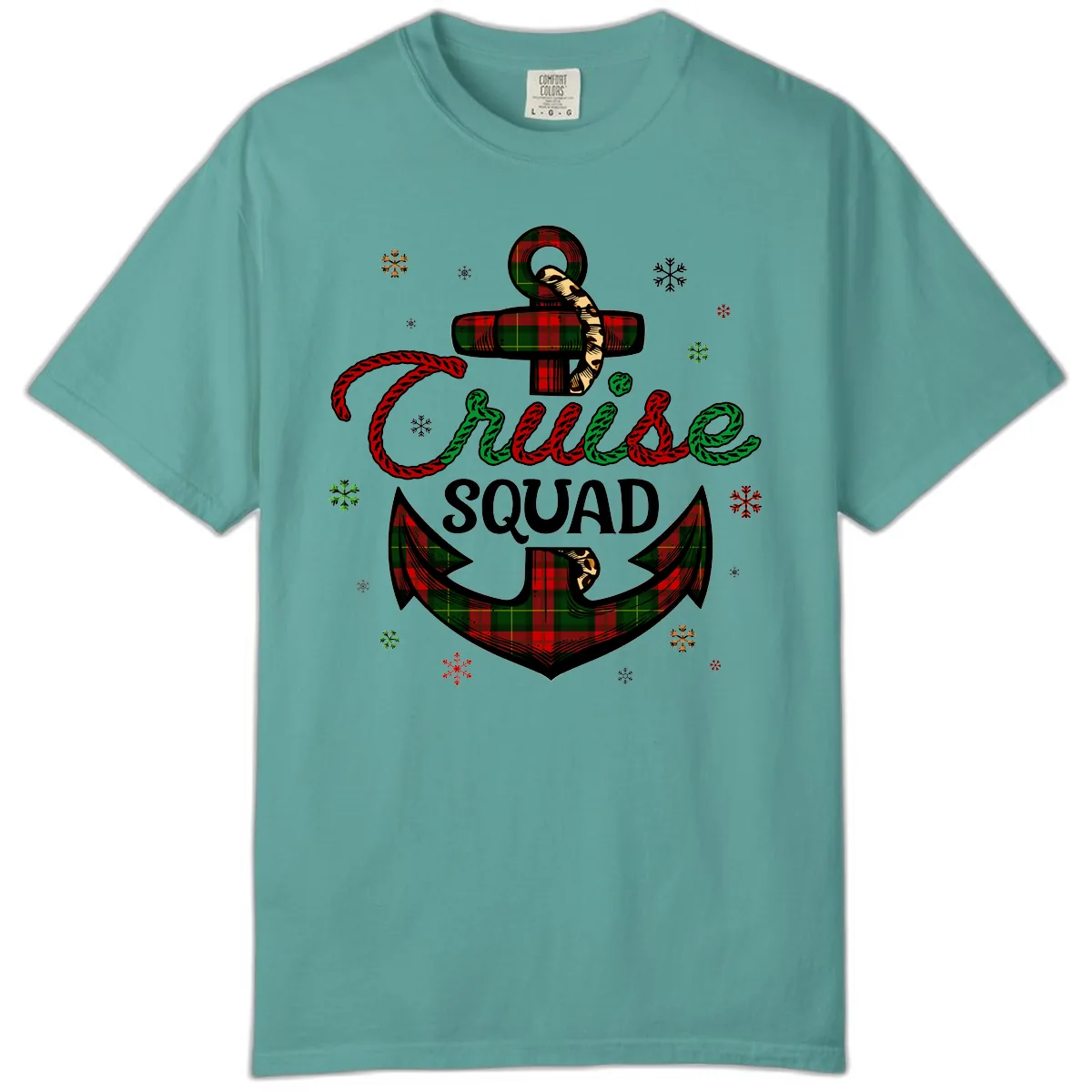 Cruise Squad Anchor Holiday Comfort Color in Seafoam