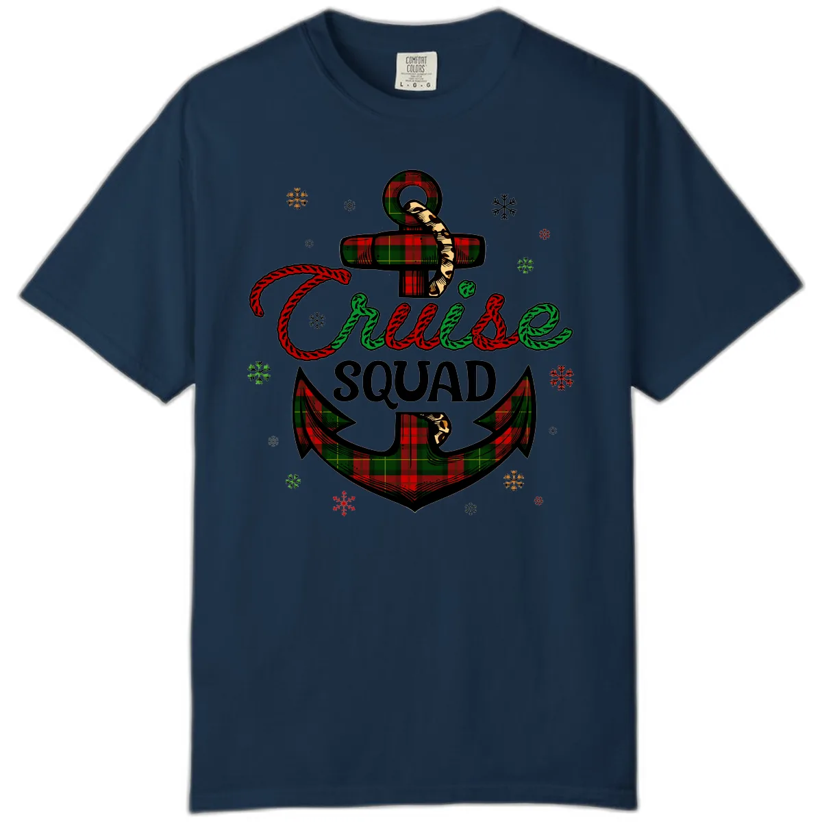 Cruise Squad Anchor Holiday Comfort Color in True Navy