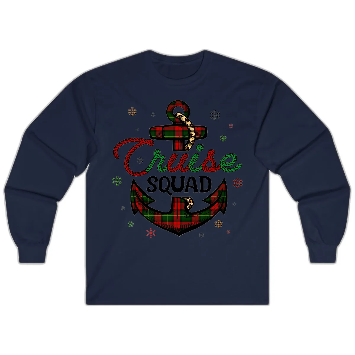 Cruise Squad Anchor Holiday Long Sleeve in Navy
