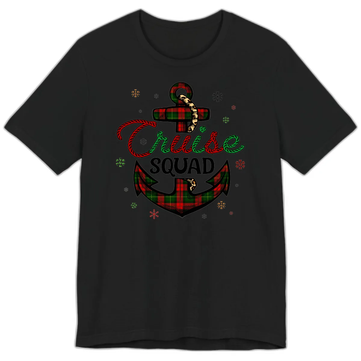 Cruise Squad Anchor Holiday Premium T-Shirt in Black