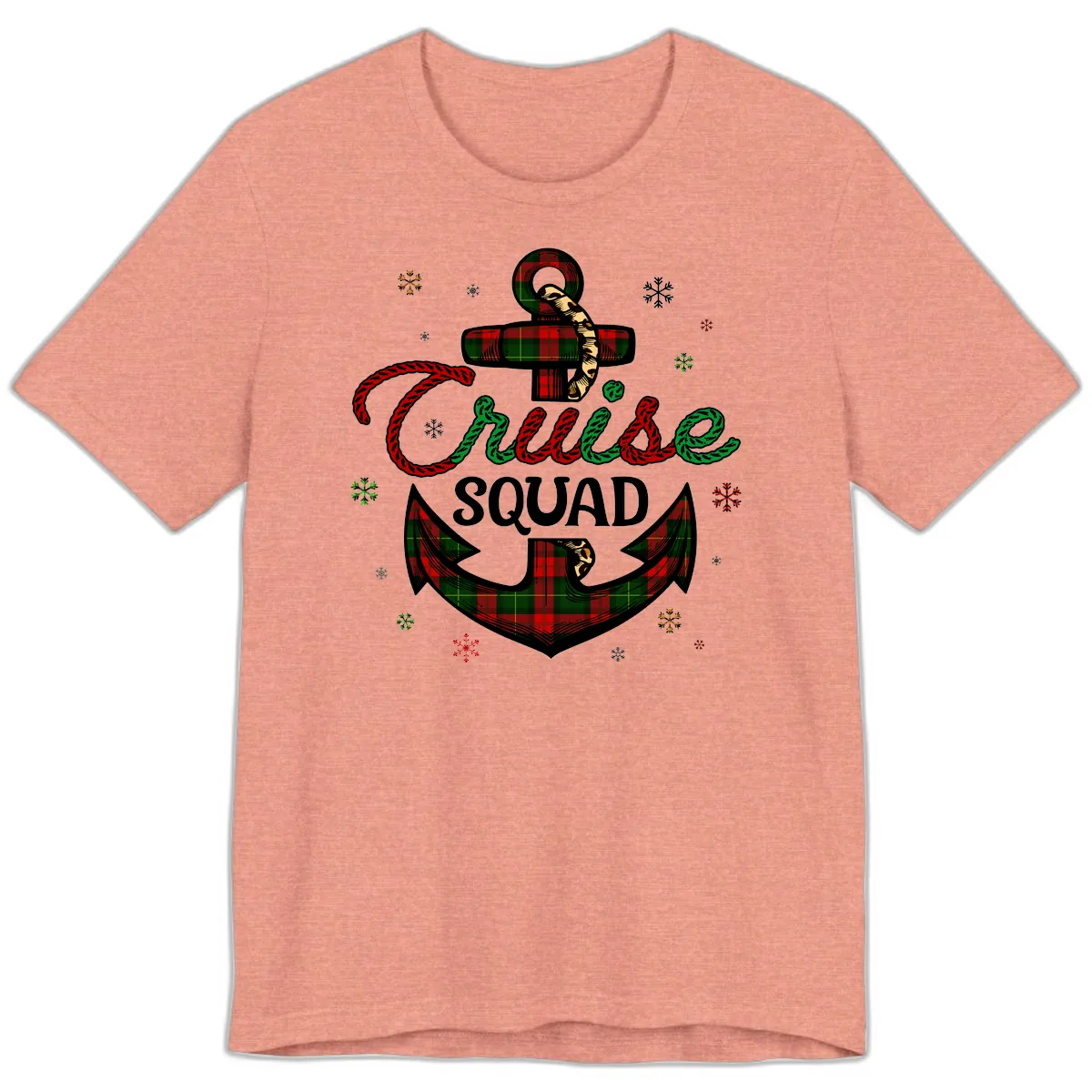 Cruise Squad Anchor Holiday Premium T-Shirt in Heather Sunset