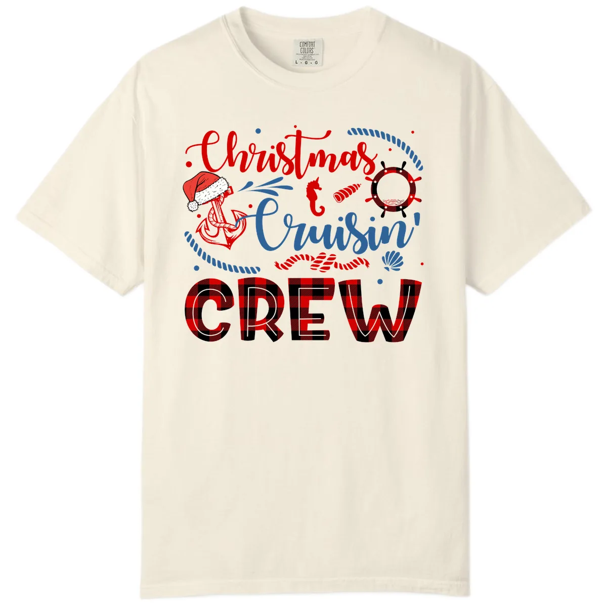 Christmas Cruisin' Cousin Crew Comfort Color in Ivory