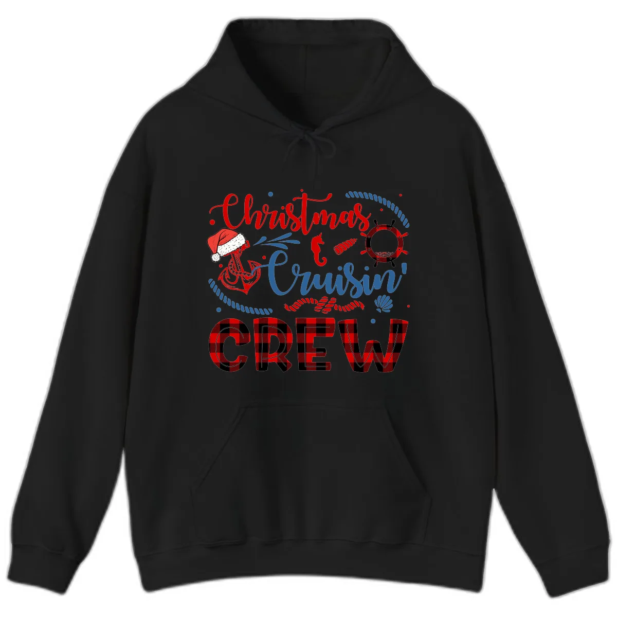 Christmas Cruisin' Cousin Crew Hoodie in Black
