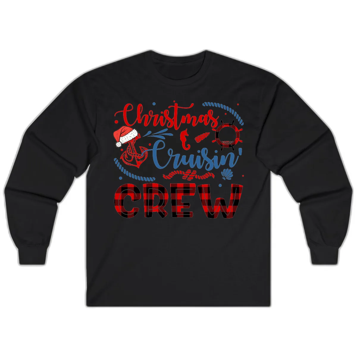 Christmas Cruisin' Cousin Crew Long Sleeve in Black