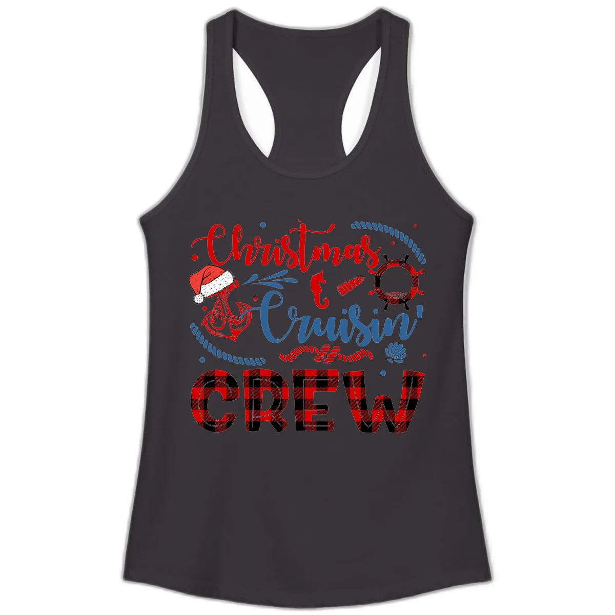 Christmas Cruisin' Cousin Crew Ladies Tank in Black