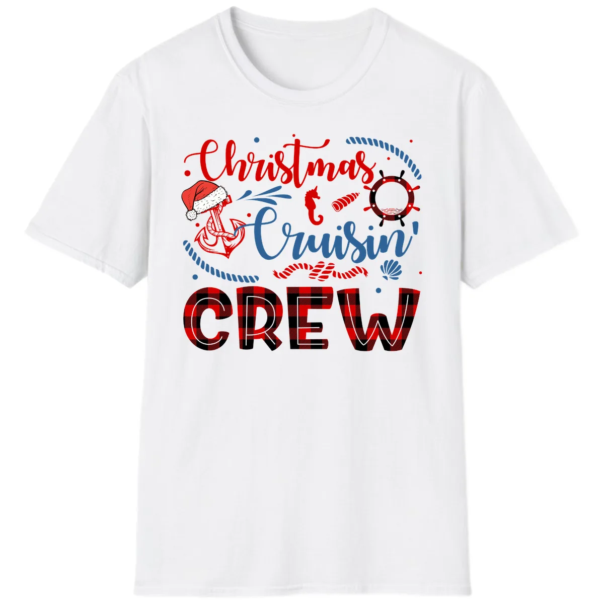 Christmas Cruisin' Cousin Crew T-Shirt in White