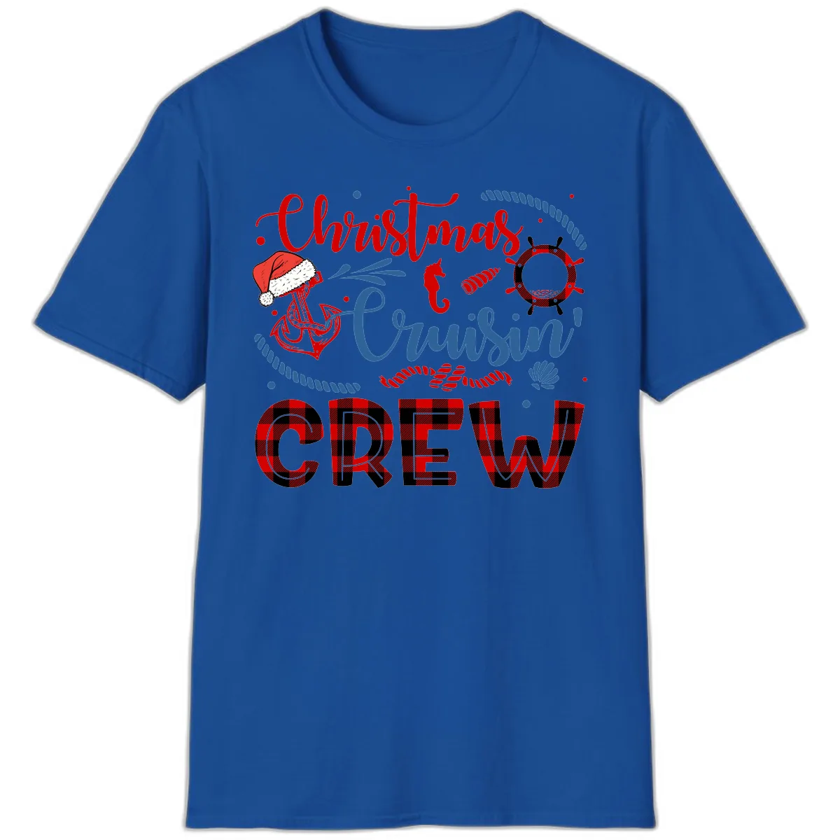 Christmas Cruisin' Cousin Crew T-Shirt in Royal