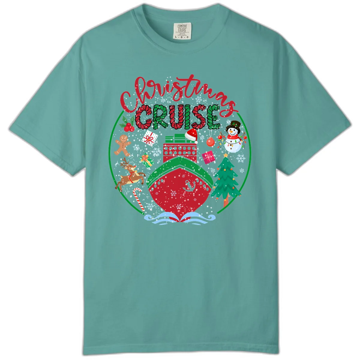 Cruising Cheer Holiday Comfort Color in Seafoam