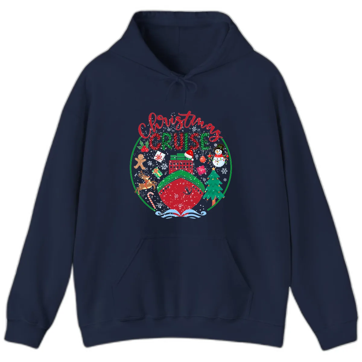 Cruising Cheer Holiday Hoodie in Navy