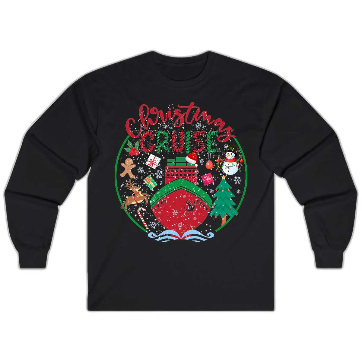 Cruising Cheer Holiday Long Sleeve in Black