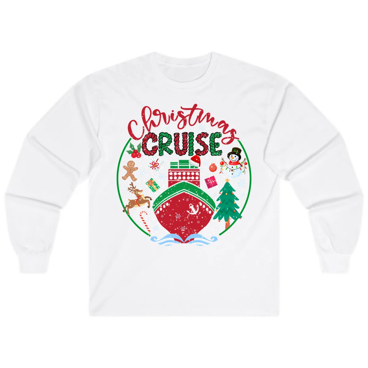 Cruising Cheer Holiday Long Sleeve in White