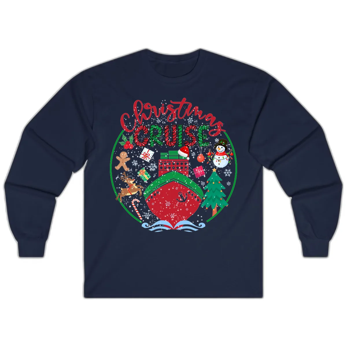Cruising Cheer Holiday Long Sleeve in Navy