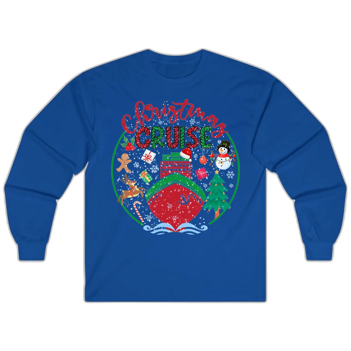 Cruising Cheer Holiday Long Sleeve in Royal