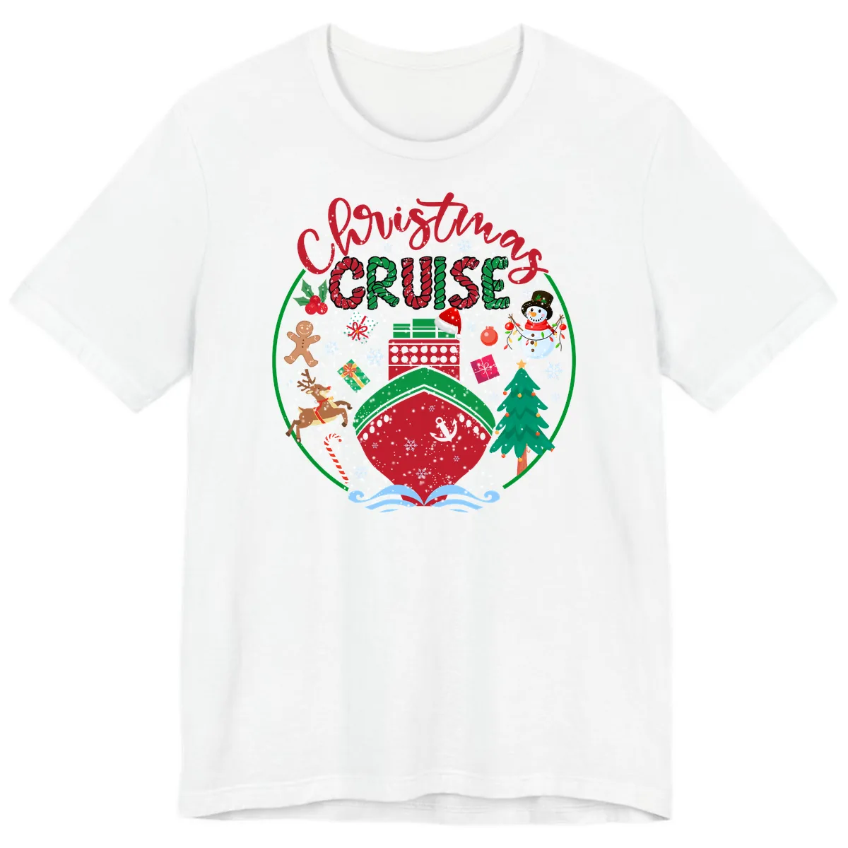 Cruising Cheer Holiday Premium T-Shirt in White