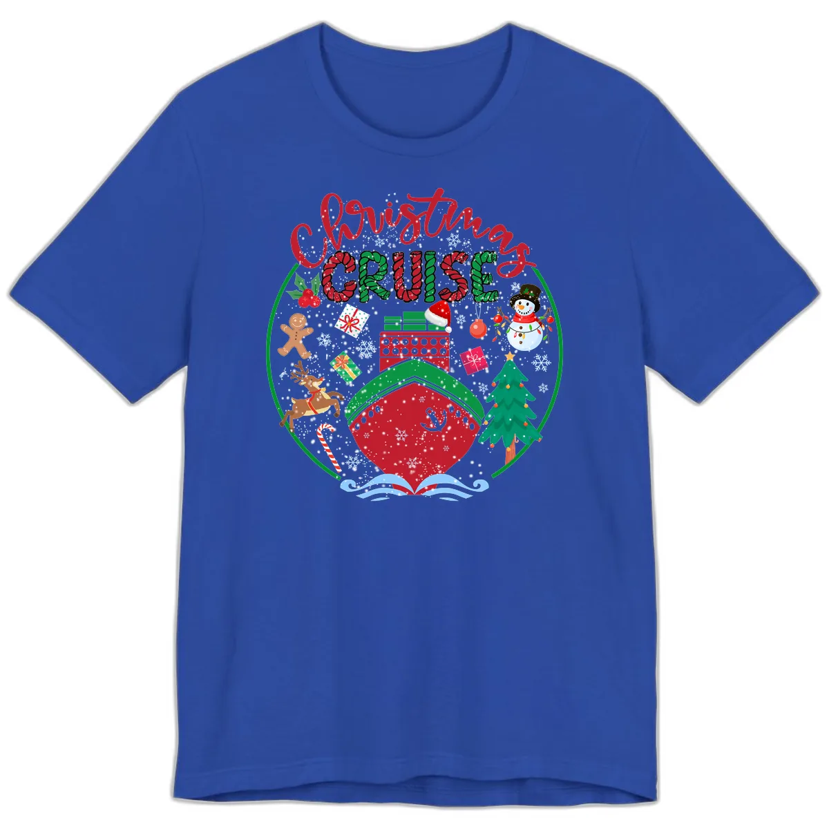 Cruising Cheer Holiday Premium T-Shirt in True Royal