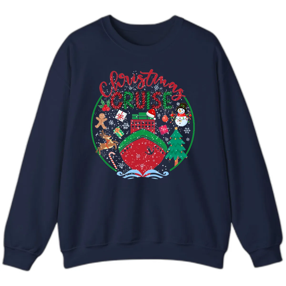 Cruising Cheer Holiday Sweatshirt in Navy