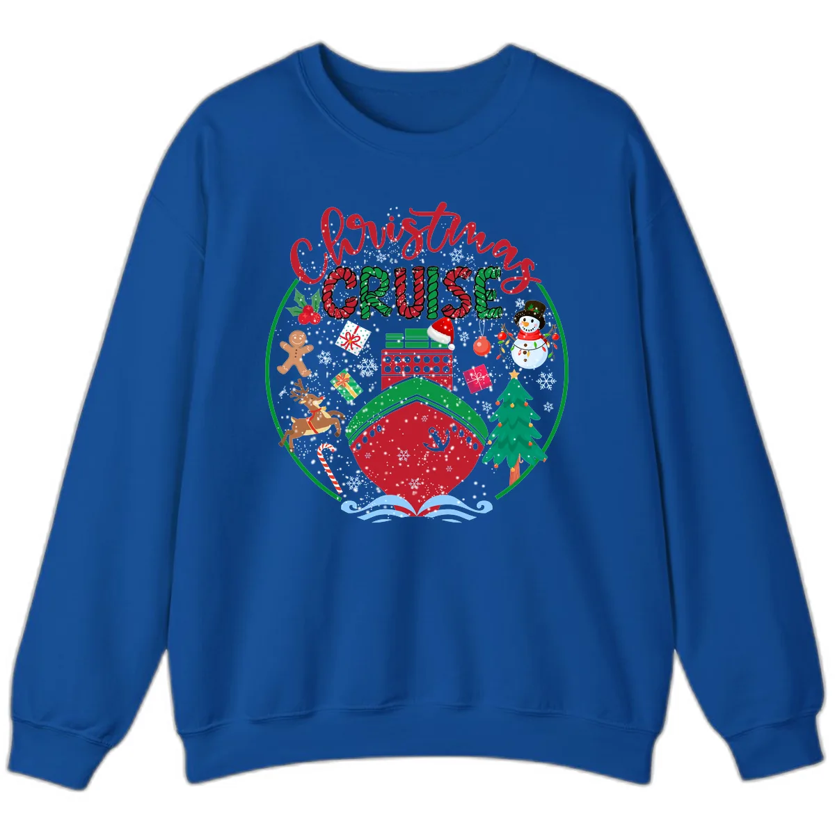 Cruising Cheer Holiday Sweatshirt in Royal