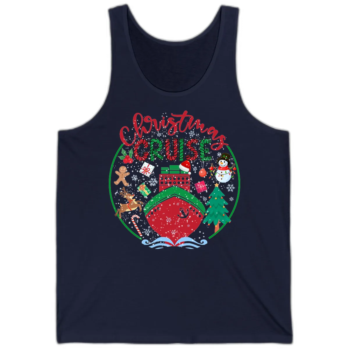 Cruising Cheer Holiday Tank in Navy